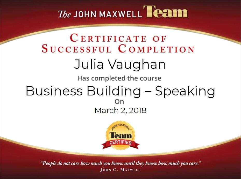 Speaking Certificate