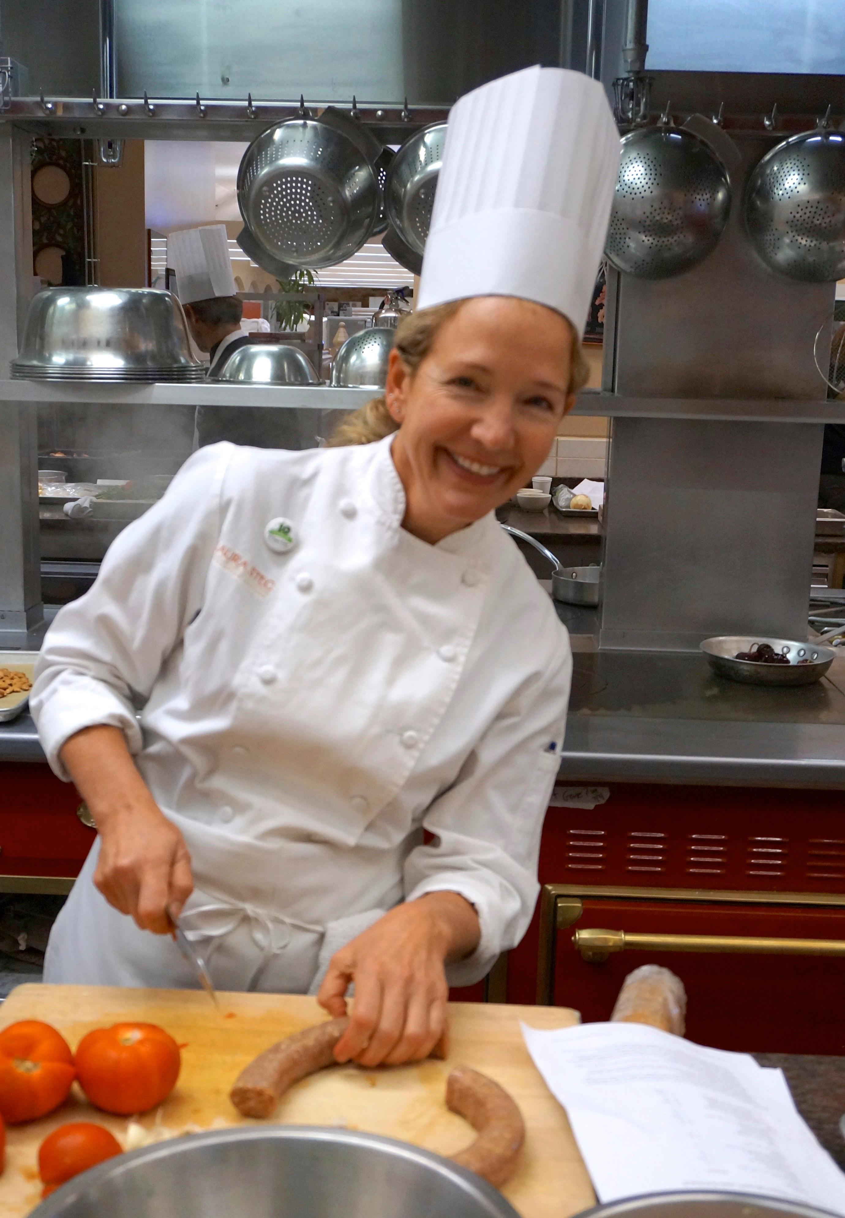 Laura at the Culinary Institute of America