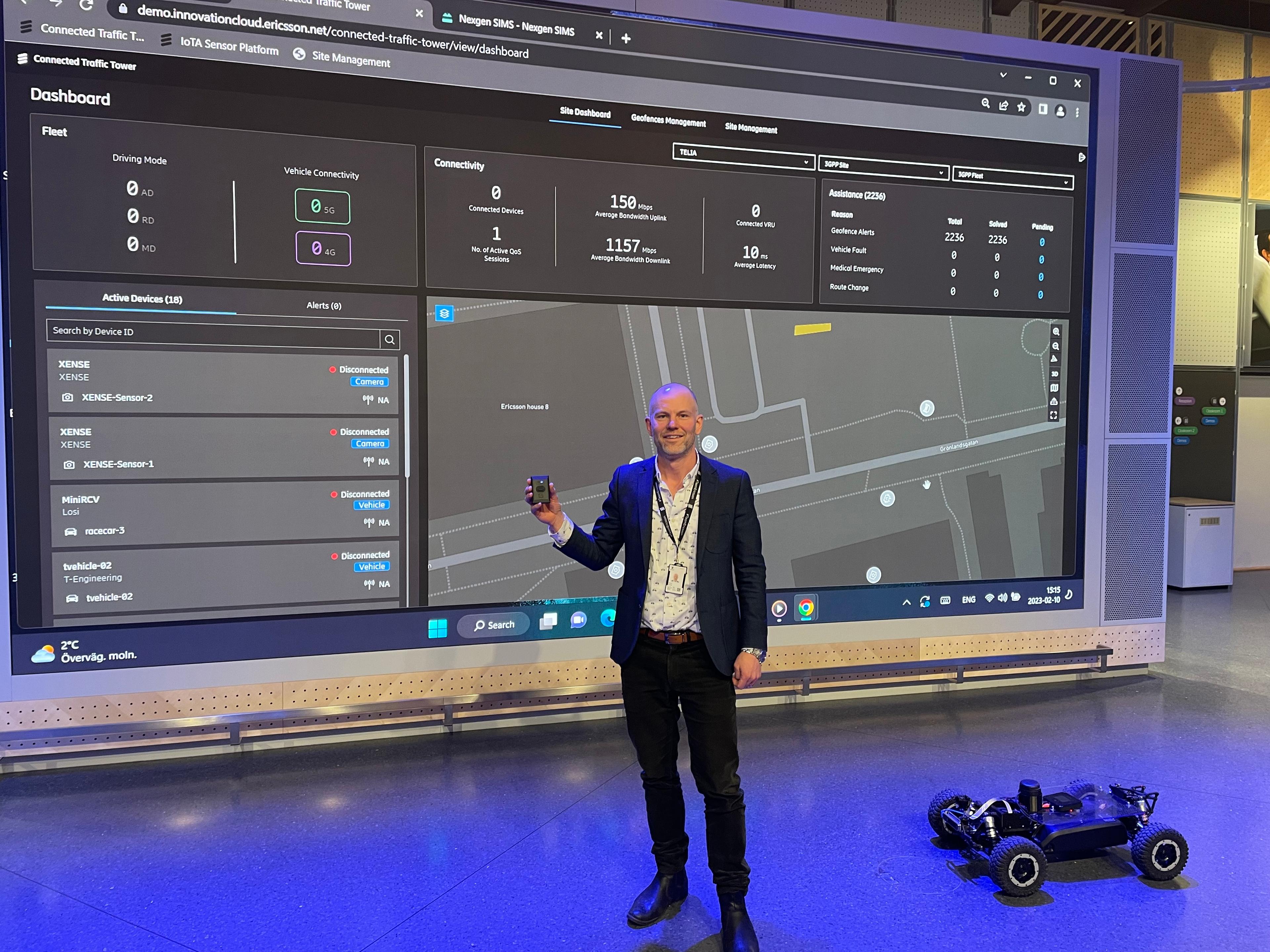 Simon at Ericsson Studio