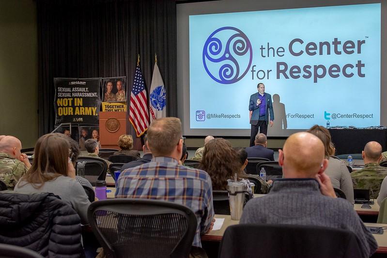 Mike Domitrz sharing with 200 organization leaders